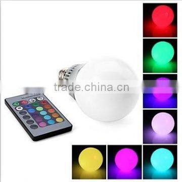 Color Changing E27 RGB LED Bulb Energy High Lumen Color Changing e27 AC85-265V 3W RGB E27