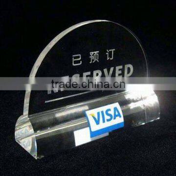 Acrylic Reserved Sign Plate
