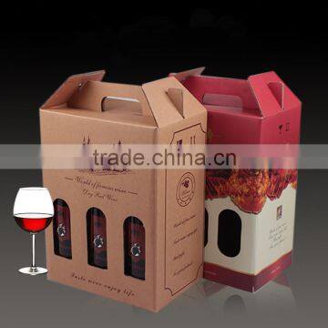 Wholesale custom cheap Ivory board & corrugated board 6 bottles wine box gift boxes