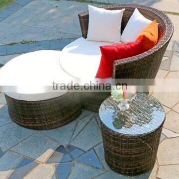 Outdoor Wicker Rattan Patio Sunbed Lounger Sofa Chair Furniture Set photo-5