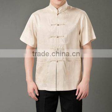 Chinese Traditional short/long sleeves coat in silk Linen cotton for Kungfu/Taiji/Wing Chun ethnic costume custom design