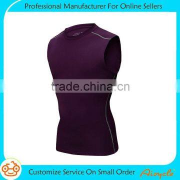 Wholesale plain dry fit custom running gym vest for men