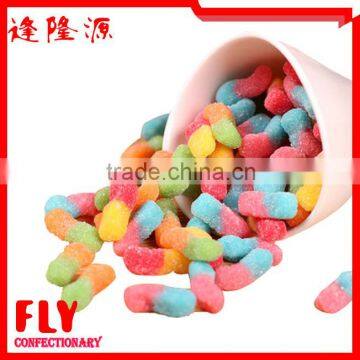 Funny Worms Shaped Halal Certificated Gelatin Gummy Candy