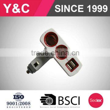 2 Way Cigarette Lighter Socket With 2 USB photo-6