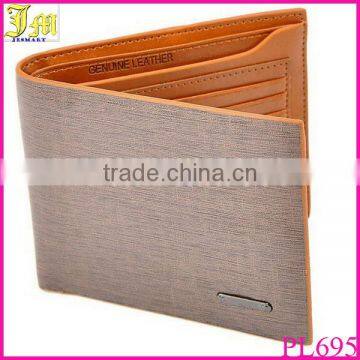 Alibaba Best Selling Classic Men's Wallet PU Pockets Card Clutch Bifold Purse Light Brown