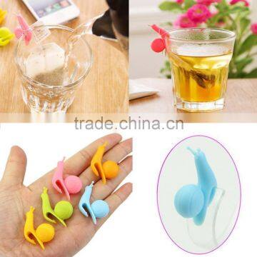 Cheaper attractive and cute shape silicone tea bag holder