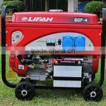 lifan 6GF-4 6kw home use elextric start gasoline generator