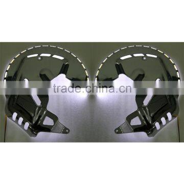 Fire Ring Brake Disc Rotors Chrome Cover W/ White LED For Honda Honda GOLDWING GL1800 01-14 03 04 F6B 2013-2015 14 photo-2