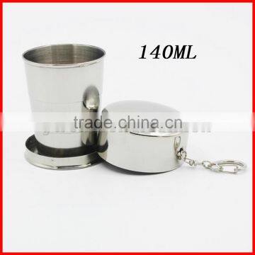 Wholesale Stainless Steel Folding Cup Folding Telescopic Cup Outdoor Folding Cup 304 Folding Cup Camping Climbing on Foot photo-2