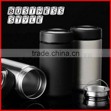 New Design 304 Double Layers Stainless Steel Dermatoglyph Lid Rubber Paint Body Office Gift Vacuum Thermal Insulation Cups photo-2