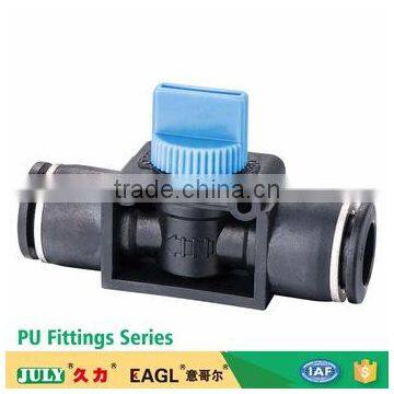 China JULY manufactory supplier plastic hand valve pipe joint hose connector