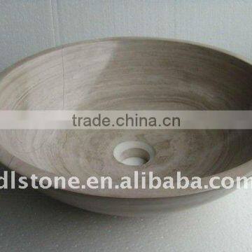 Grey Wooden Marble Basin