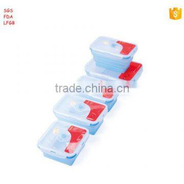 Food Grade Portable Convenient Collapsible Houseware Silicone Foldable Lunch Box photo-4