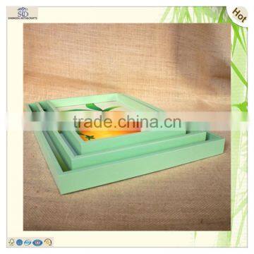 Set Vivid Pictures Fruit Rectangle Shape Wood Tray photo-2