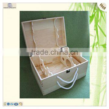 Shandong 6 Bottle Decorative Pine Wooden Wine Boxes photo-5