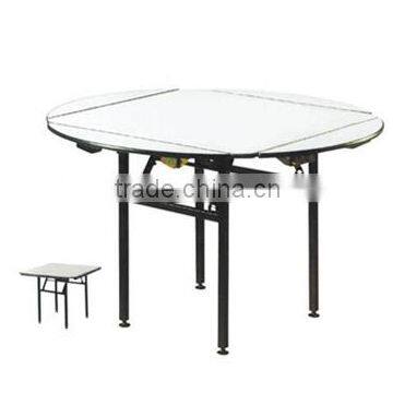 Round folding banquet table