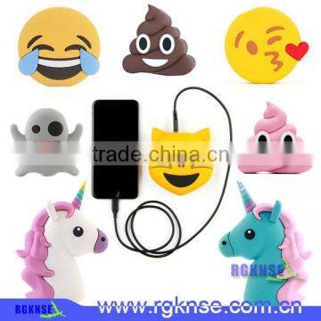 2016 innovative unicorn angry emoji 2600mah power bank for apple mobile phone