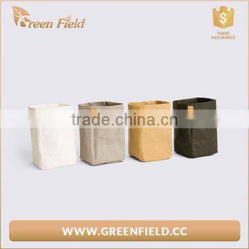 Wholesale Round Washable Kraft Paper Storage Bag Home Decoration Bag photo-3