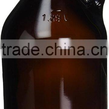 64oz/2L Round Amber Glass Beer Growler photo-4