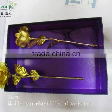 Decorative Artificial Golden Mental Flower photo-3