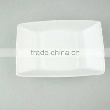 hotel used white porcelain dinnerware type rectangular butter dish without lid