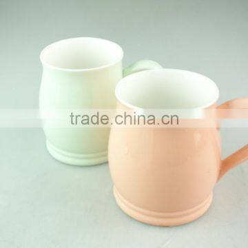 Good quality 480ml cermaic coffee mug, hot sale drum shaped color mug with cheap price