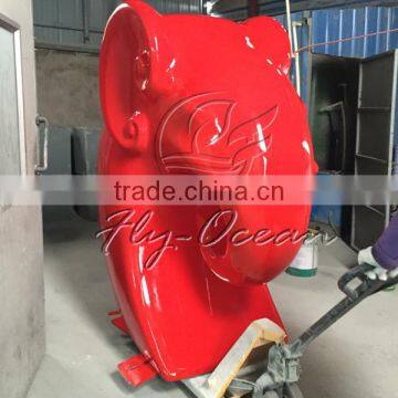 FO-FS004 Garden Decorative High Quality Fiberglass Sculpture of Elephent photo-2