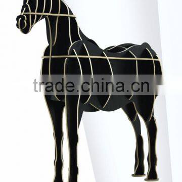 Puzzle Wood Craft Horse Table Book Shelves Creative Animal Furniture photo-4