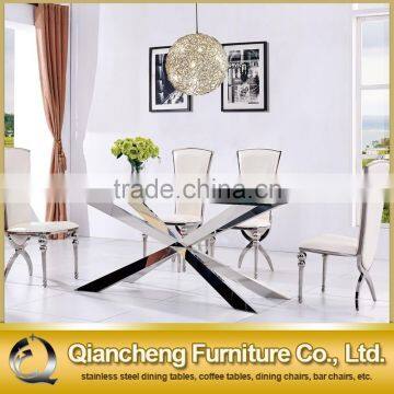 10 People Table Wholesale Simple Design 15mm Tempered Glass Dining Table photo-5