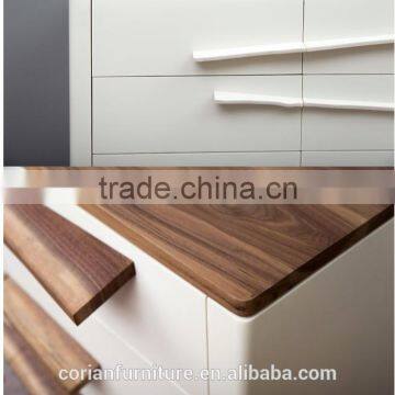 Stylish Design Solid Wood Acrylic Solid Surface Corian Home Hotel Side Cabinet photo-2