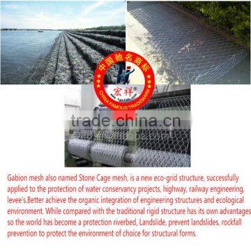 high quality hot galvanizing 80 x 100 (3.0) gabion box for dam