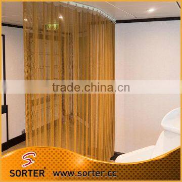 Metal curtain room divider curtain woven mesh metal coil drapery curtain