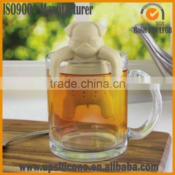 Food Grade BPA Free Cute Dog/pet/ Animal Silicone Tea Infuser , Pug Shape Tea Infuser photo-2