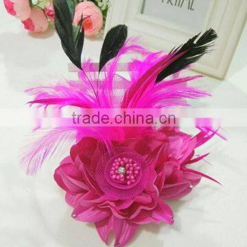 high quality flower fabric brooch for hair or cloth decoration