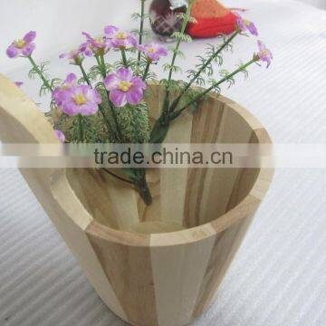 Handmade Small Decorative Wooden Coffee Barrel for Crafts photo-5