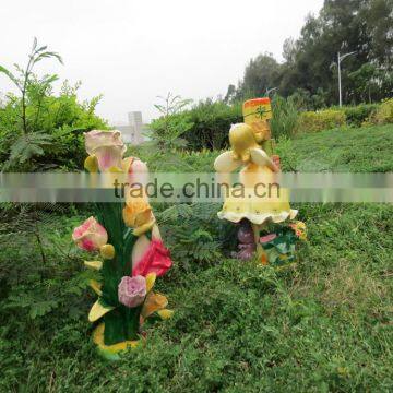 Whoelsale Cartoon Fiberglass Christmas Garden Statue Decorations photo-3