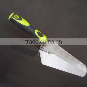 high carbon steel bricklayer trowel with rubber handle for decorative concrete tools