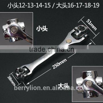 Berrylion Mirror finished 8 in 1 Socket Wrench Rotate Socket Wrench