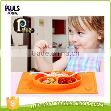 Silicone Placemat Dinner Plate Non-Slips Silicone Cartoon Cute Dinnerware Baby Kids Dinner Plate photo-6