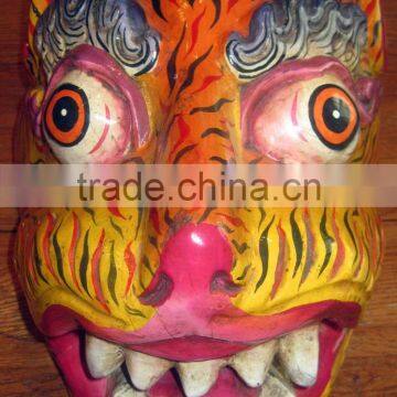 Dragon Mask Wall Hanging Decor Handmade in Nepal photo-2