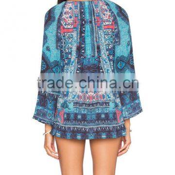 Boho Bohemian Clothing Silk Printing Mini Dress With Fringe Names Of Girls Dresses 2016 HSD5812 photo-6
