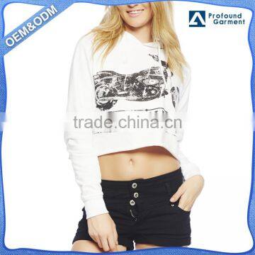 women crop hoodie custom print cropped sweatshirt hoodie crop top