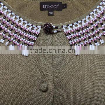 Beaded Silk Knitwear Cardigan Manufacturers photo-3