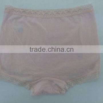 Fashion Style! 2015 New Arrival Pink Color Briefs With Lace Comfortable Wearing Big Size Women Mommy Pants photo-2