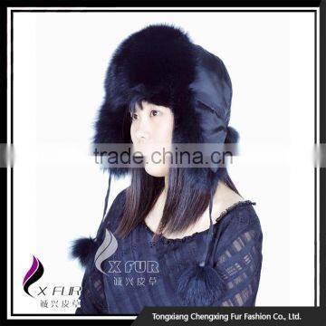 CX-C-38A Fashion Winter Fur Hat Genuine Quality White Ladies Fox Fur Hats photo-6
