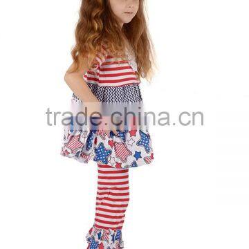 Wholesale Baby Ruffle Bloomers Baby Double Ruffle Shirt Ruffle Bottom Pants photo-2