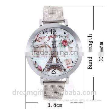 2015 Hottest 100%Brand New Romantic Eiffel Tower Lover Watch Fancy Women Watch photo-5