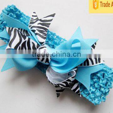 Lovely Baby Girls Knit Headband With Bowknot Hairband Attached Hair photo-6