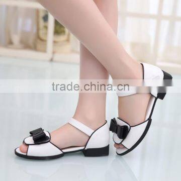 Zm50133b Summer Fashion pu Leather Sandal Girls New Design Kids Shoe With Bowknot photo-2