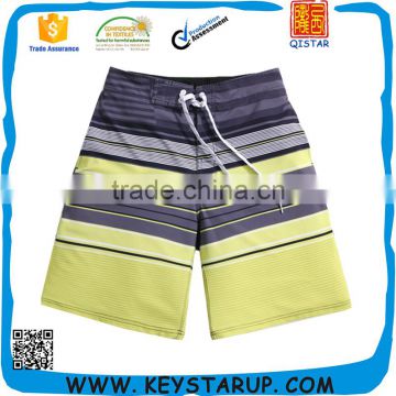 4 Way Stretch Dri Fit Custom Swim Shorts Contrast Color Stripe Board Shorts